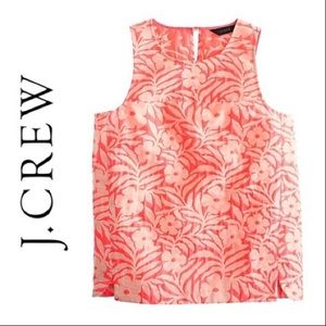 J. Crew Seamed shell in plumeria jacquard